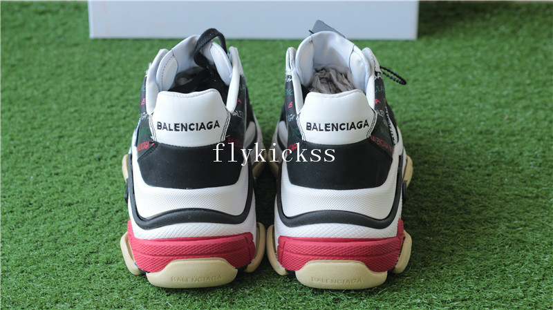 Balenciaga Triple S Sneaker Trainer Black White Green